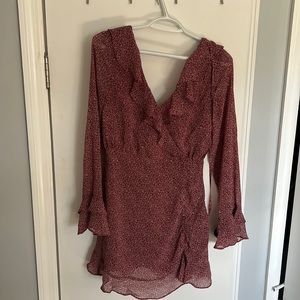 Burgundy Floral dress